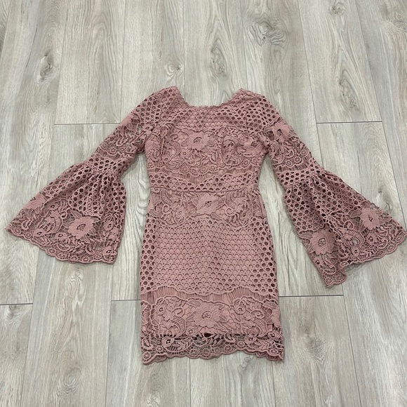 Red Dress Boutique Dresses & Skirts - Lace blush pink mini dress